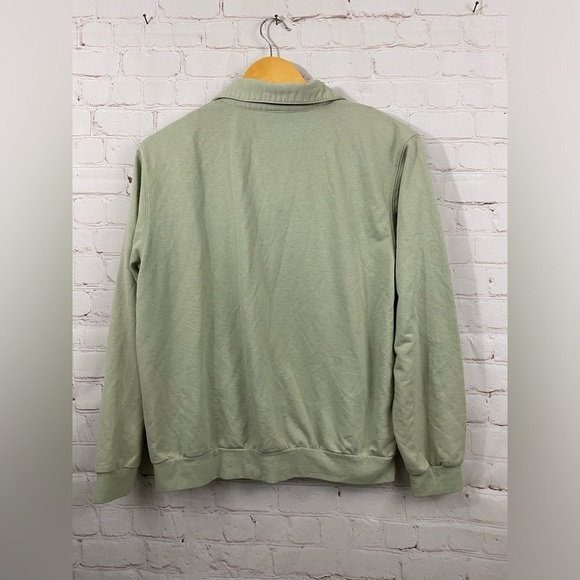 Stephanie K Top Womens Size Large Sage Green Floral Embroidered Long Sleeve Top - Picture 2 of 5
